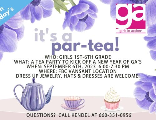 GA’s Kick Off with a Tea Party
