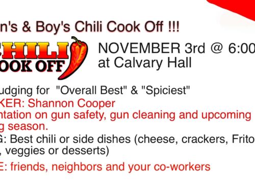 Men’s & Boy’s Chili Cookout